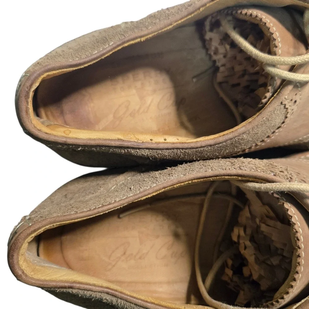 Sperry Top Sider Gold Cup Collection Mens 11.5 M Beige Suede Oxford Boat Shoe